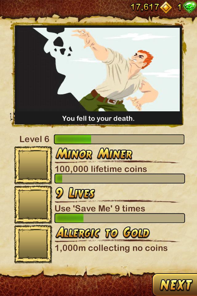 Temple Run 2, 100 WAYS TO DIE