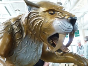 Fang, the SaberCat statue in the FRHS commons. Photo Credit: Olivia Jones 