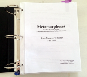 Picture of Monaldi's binder. Photo Credit: Emily Monaldi