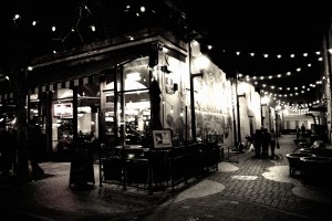 Old Town, Fort Collins, draped in lights for the holidays Jan. 17. 