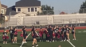 Unified cheer team performed at half time. 
