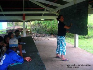 Ms. Plank Teaching in Micronesia