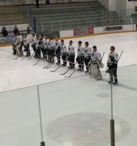 Ridge Ice Hockey takes the ice before their 2016 championship game 