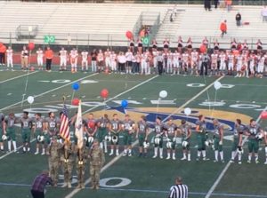 Photo provided by Stacy Alms. FRHS Football vs Lakewood HS on Military Night