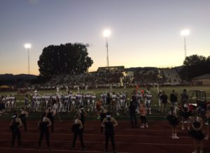 Friday night lights shining bright for Fossil Ridge football. Photo provided by Emily Brey